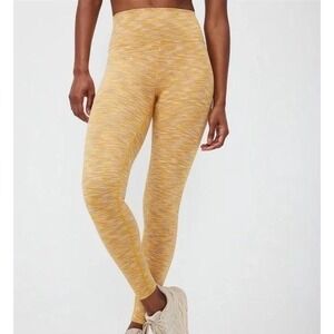 Outdoor‎ Voices Freeform 7/8 High Rise Space Dye Leggings Yellow Gray Size Small